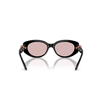 Sunglasses, Oval shape, SK6002, Black by SWAROVSKI
