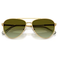 Sunglasses, Pilot shape, SK7009, Gold tone by SWAROVSKI