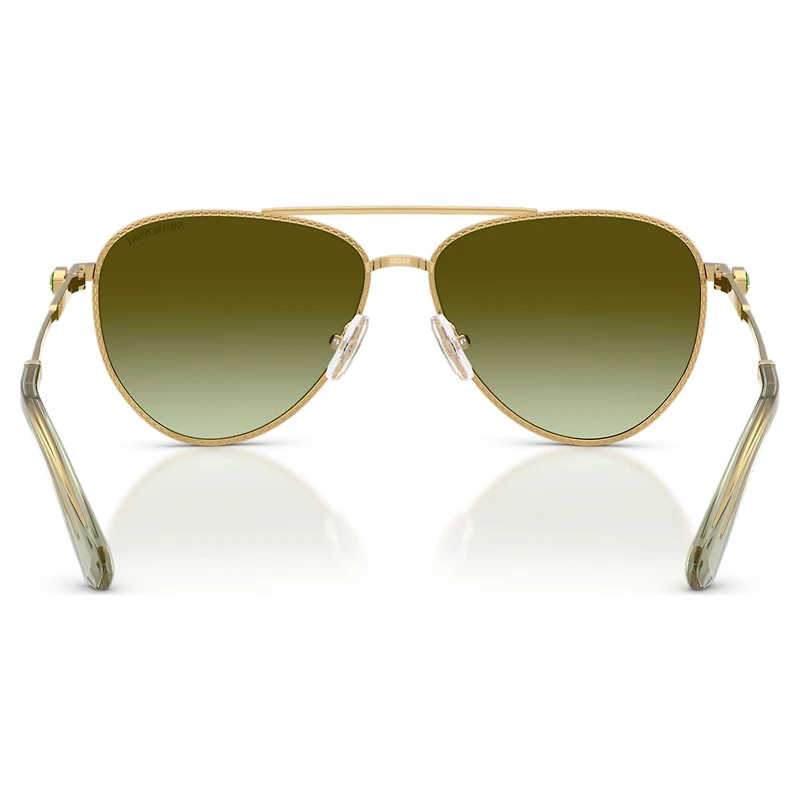 Sunglasses, Pilot shape, SK7009, Gold tone by SWAROVSKI