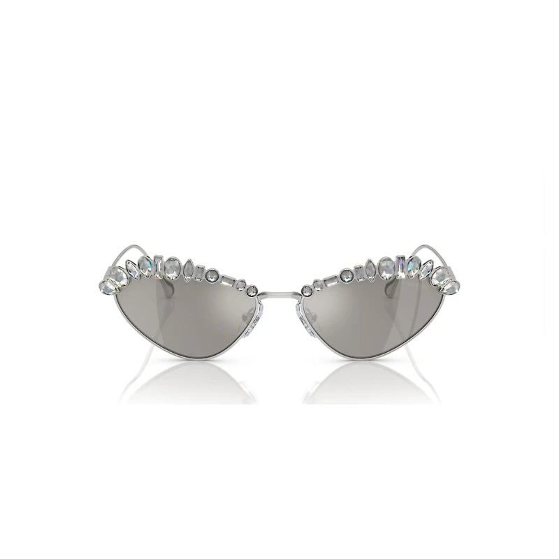 Sunglasses, Cat-eye shape, SK7009, Silver tone by SWAROVSKI