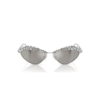 Sunglasses, Cat-eye shape, SK7009, Silver tone by SWAROVSKI