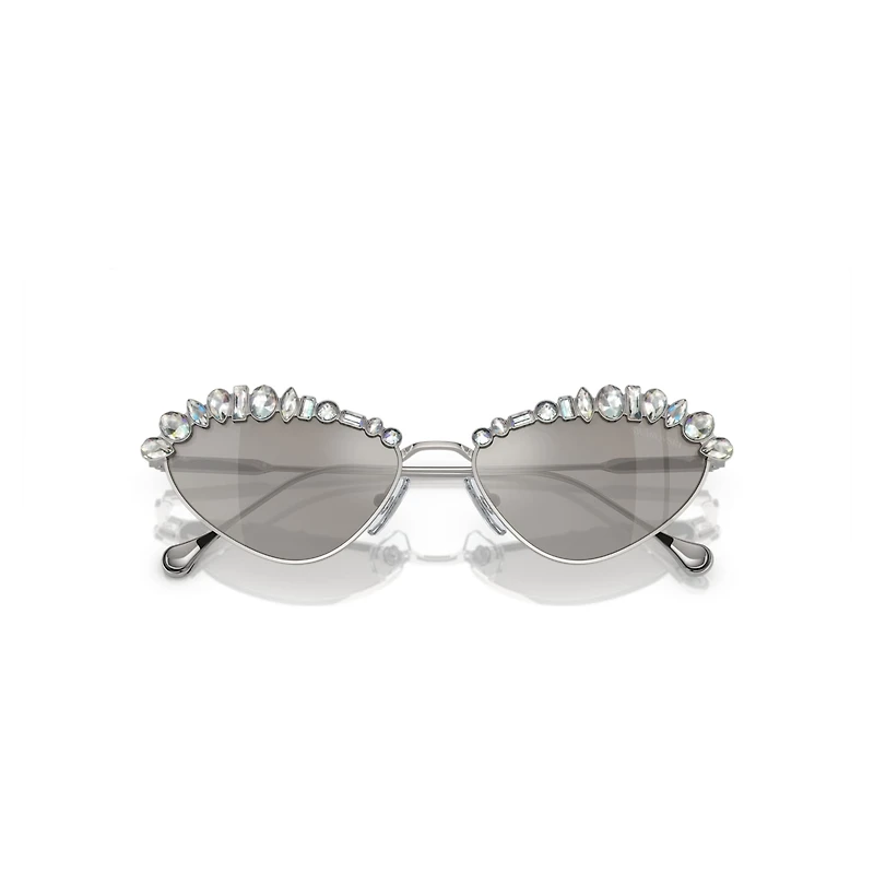 Sunglasses, Cat-eye shape, SK7009, Silver tone by SWAROVSKI