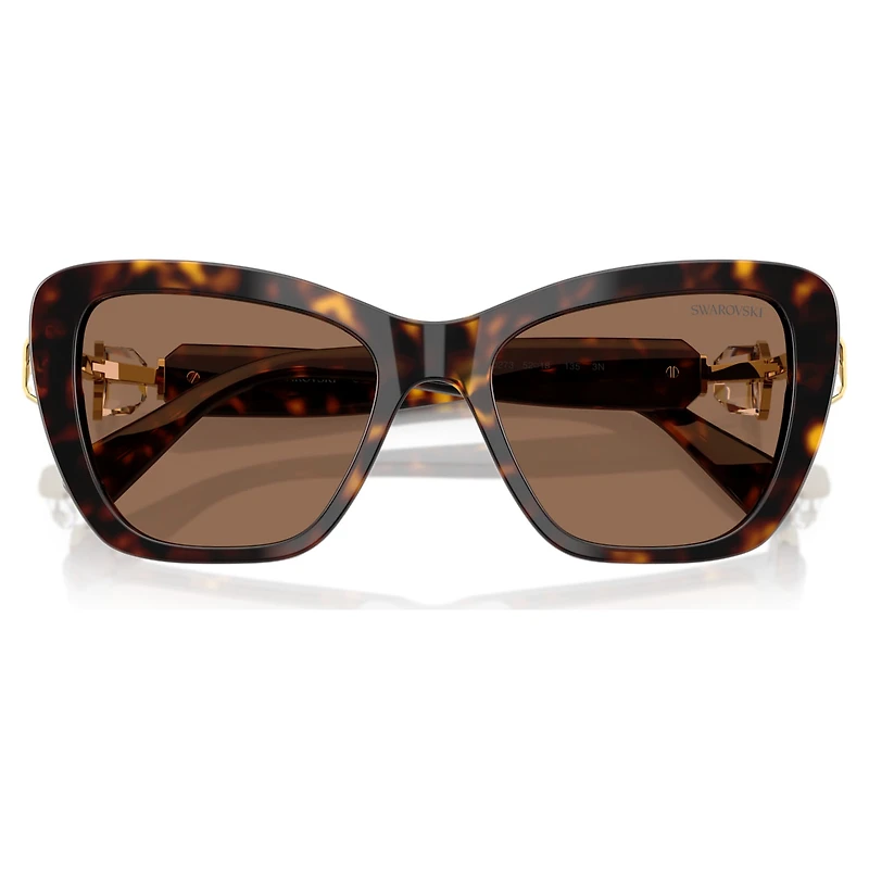 Sunglasses, Cat-Eye shape, SK6018, Brown by SWAROVSKI