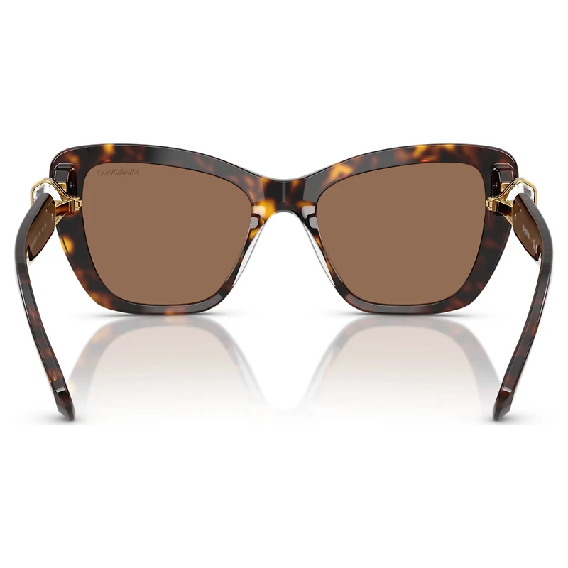 Sunglasses, Cat-eye shape, SK6018, Brown by SWAROVSKI