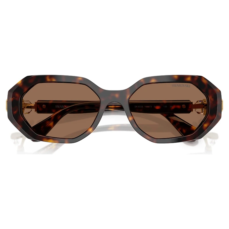 Sunglasses, Octagon shape, SK6028, Brown by SWAROVSKI