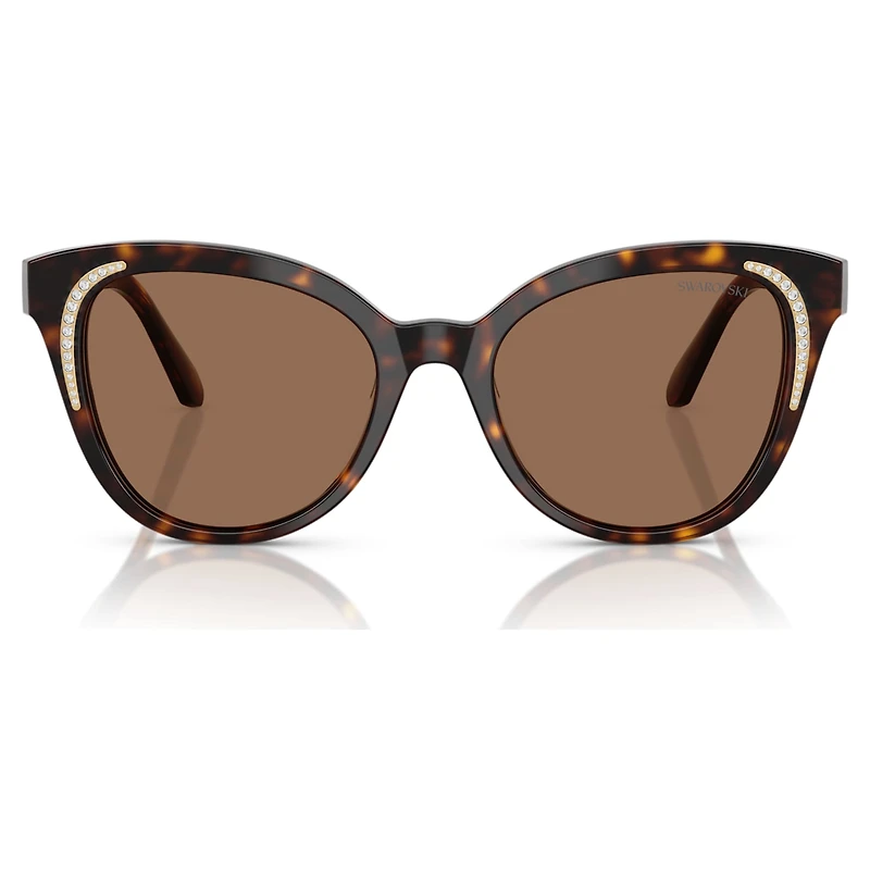 Sunglasses, Butterfly shape, SK6031, Brown by SWAROVSKI
