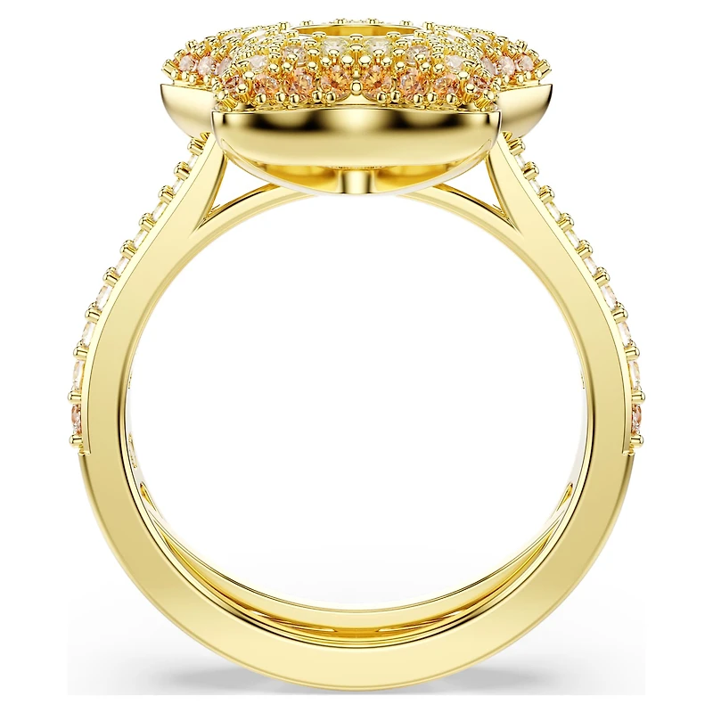 Sublima ring, Round cut, Star, Multicoloured, 18K gold finish