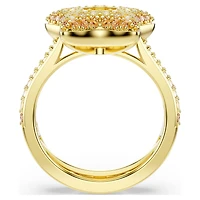 Sublima ring, Round cut, Star, Multicoloured, 18K gold finish