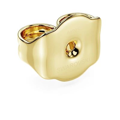 Swarovski Classica earring backs, Round cut, Sterling silver, 18K gold finish
