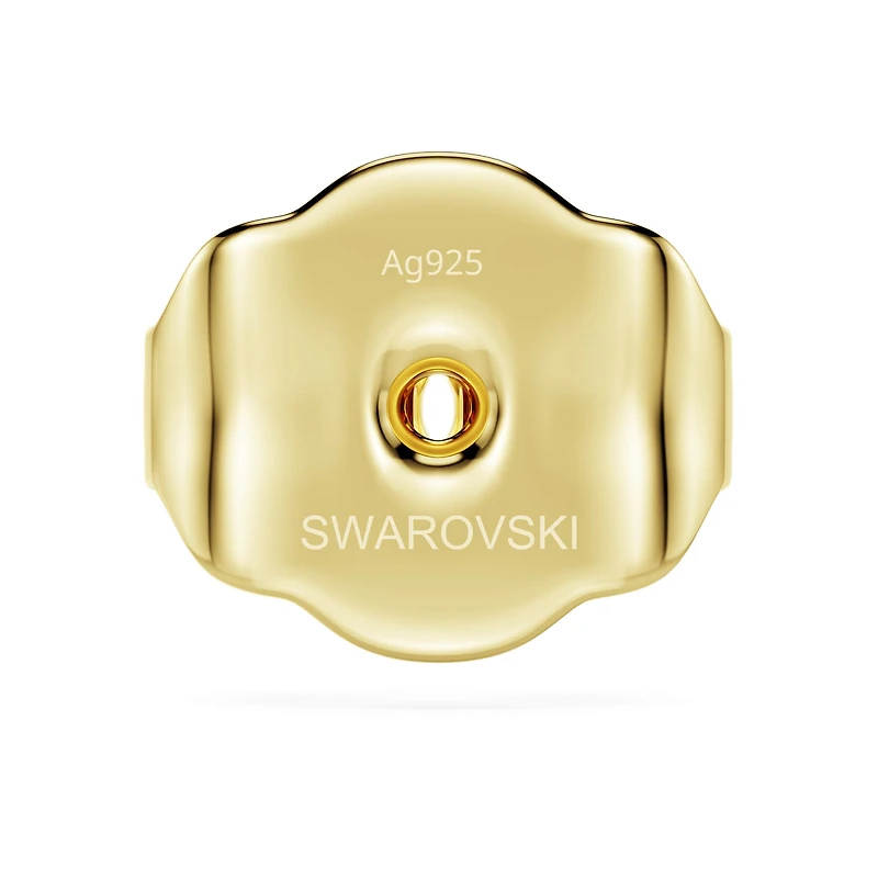 Swarovski Classica earring backs, set (10), Round cut, Sterling silver, 18K gold finish