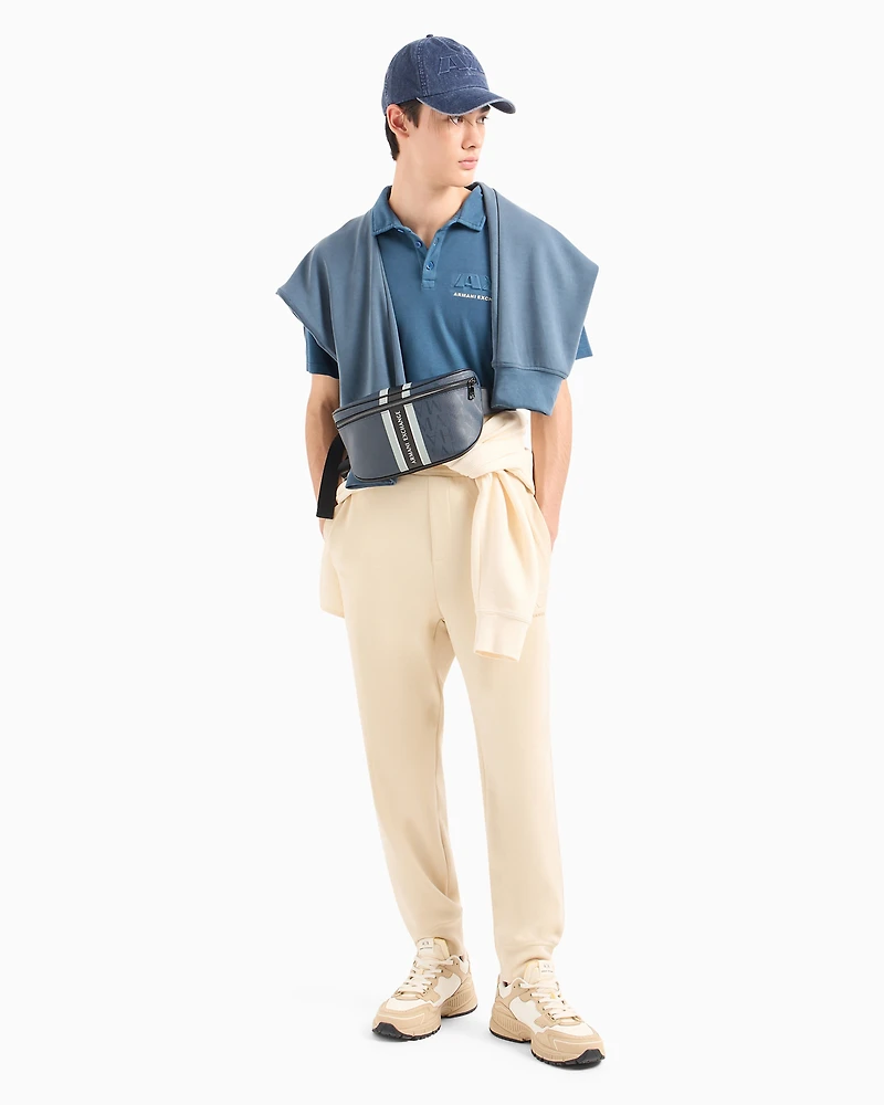 Regular fit cotton polo shirt with short sleeves and logo