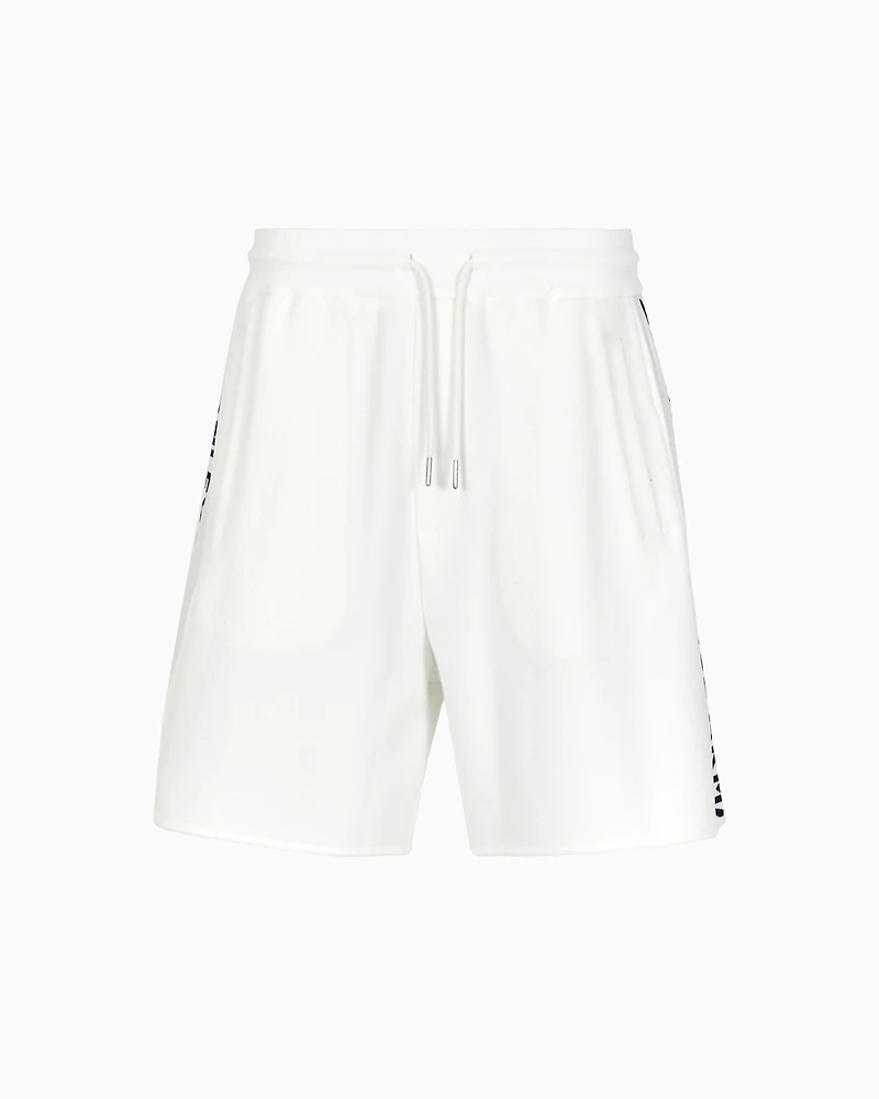 Shorts jacquard fabric with logo tape