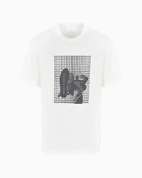 Armani Exchange - Regular fit heavy cotton T-shirt with ASV photo print, Man, White, Size: