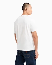 Armani Exchange - Regular fit heavy cotton T-shirt with ASV photo print, Man, White, Size: