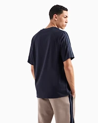Armani Exchange - ASV Cotton Sleeve Band T-Shirt, Man, Navy Blue, Size: