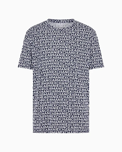 Regular fit T-shirt allover monogram cotton ASV