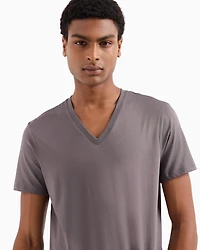 Armani Exchange - Slim fit T-shirt Pima cotton jersey, Man, Grey, Size: