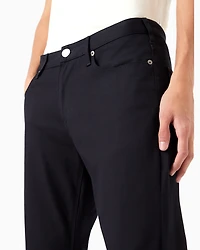 Emporio Armani - J06 Stretch-twill slim-fit trousers, Man, Navy_blue, Size: