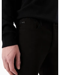 Emporio Armani - J11 Slim-fit extra comfort modal-blend denim jeans, Man, Black, Size: