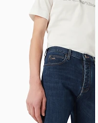 Emporio Armani - J21 Regular-fit jeans washed 11.5 oz comfort denim, Man, Blue, Size: