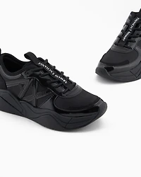 Armani Exchange - Chunky sneakers with logo, Woman, Black, Size: