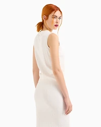 Armani Exchange - Top with allover logo, Woman, White, Size: