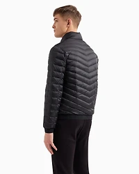 Double-faced padded jacket with zip
