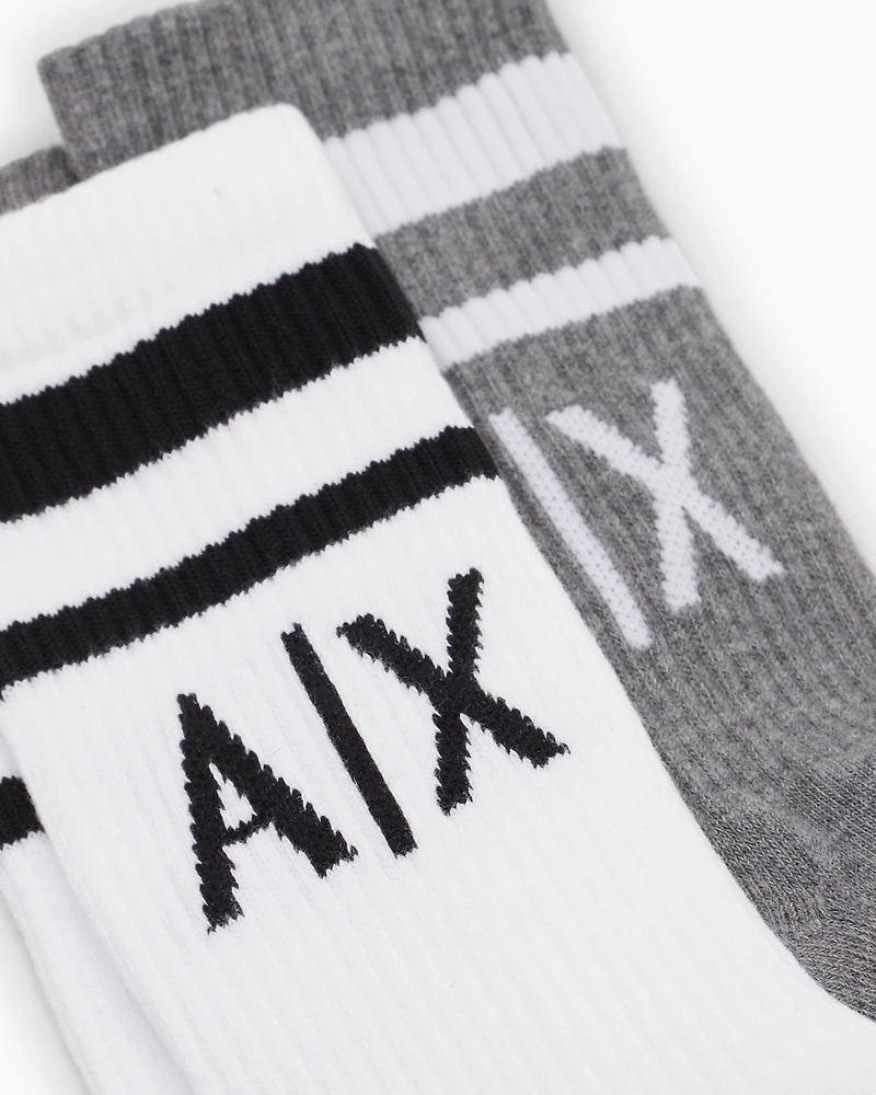 Pack of 2 pairs socks with logo