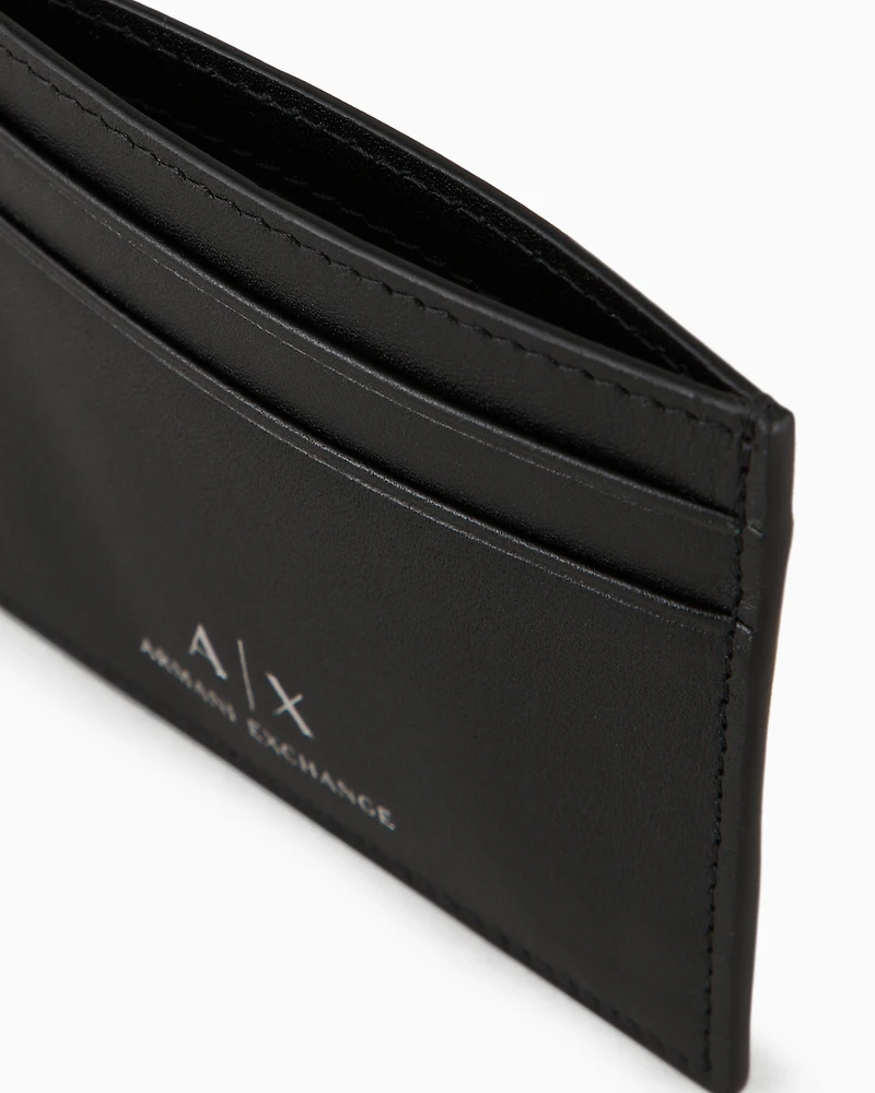 Armani Exchange - Leather card holder, Man, Black, Size: TU