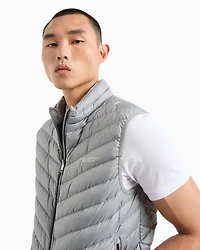 Double-face padded sleeveless down jacket