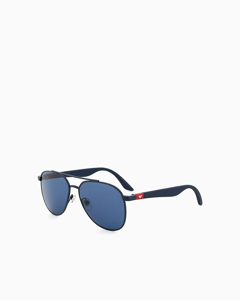 Emporio Armani - Boy’s aviator sunglasses, Boy, Blue, Size: 53L