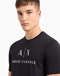 Armani Exchange - Slim fit jersey T-shirt with logo, Man, Black, Size:
