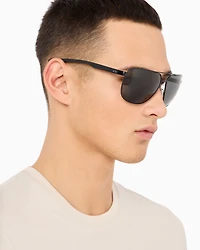 Armani Exchange - Sunglasses, Man, Black, Size: 63L