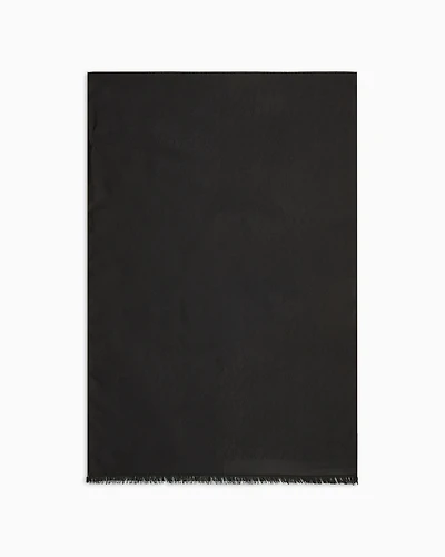 Soft fabric scarf with tone-on-tone allover logo