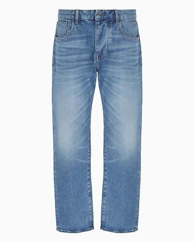 Light blue wash denim trousers J82