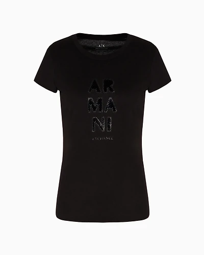Slim fit T-shirt with vinyl application