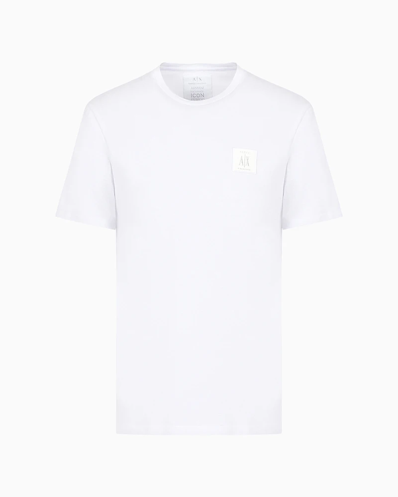 Crewneck, short-sleeved T-shirt with monogram design