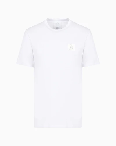 Crewneck, short-sleeved T-shirt with monogram design