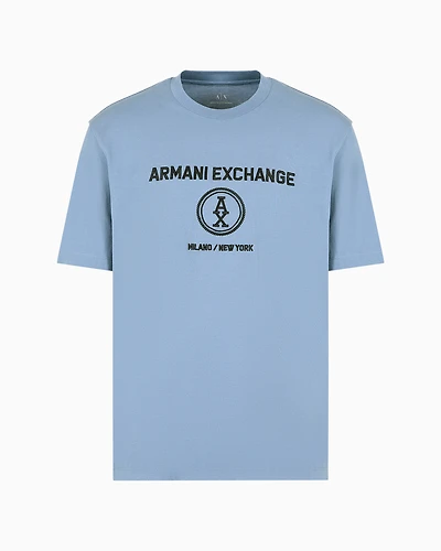 Regular fit T-shirt with Milan New York embroidery