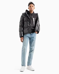 Full zip down jacket with hood