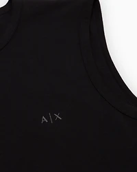 Cotton jersey tank top with logo