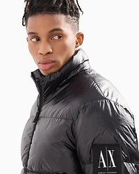 Full zip down jacket with hood