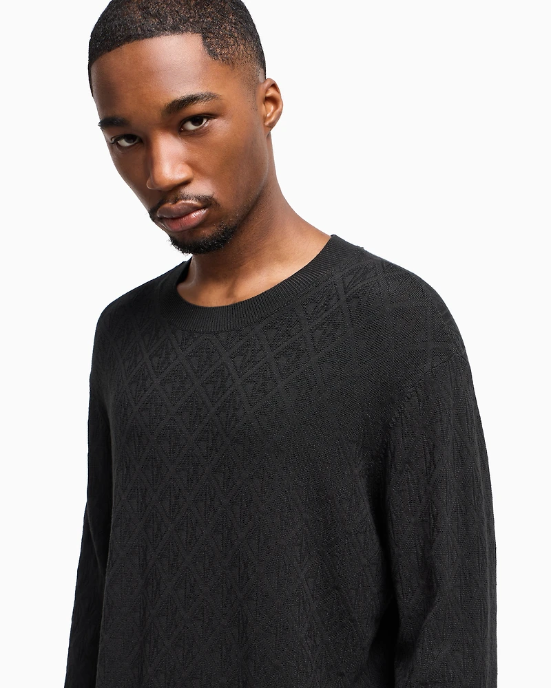 ASV Tone-on-tone Logo Crewneck Sweater