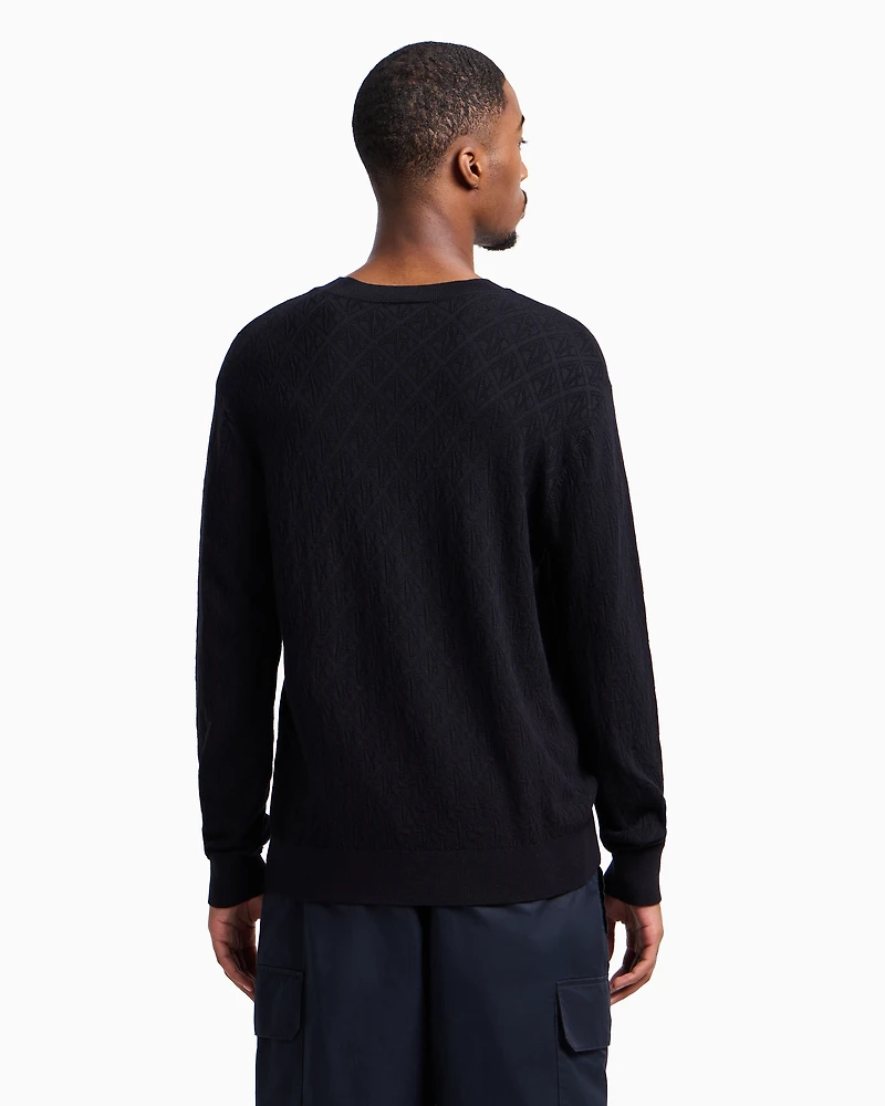 ASV Tone-on-tone Logo Crewneck Sweater