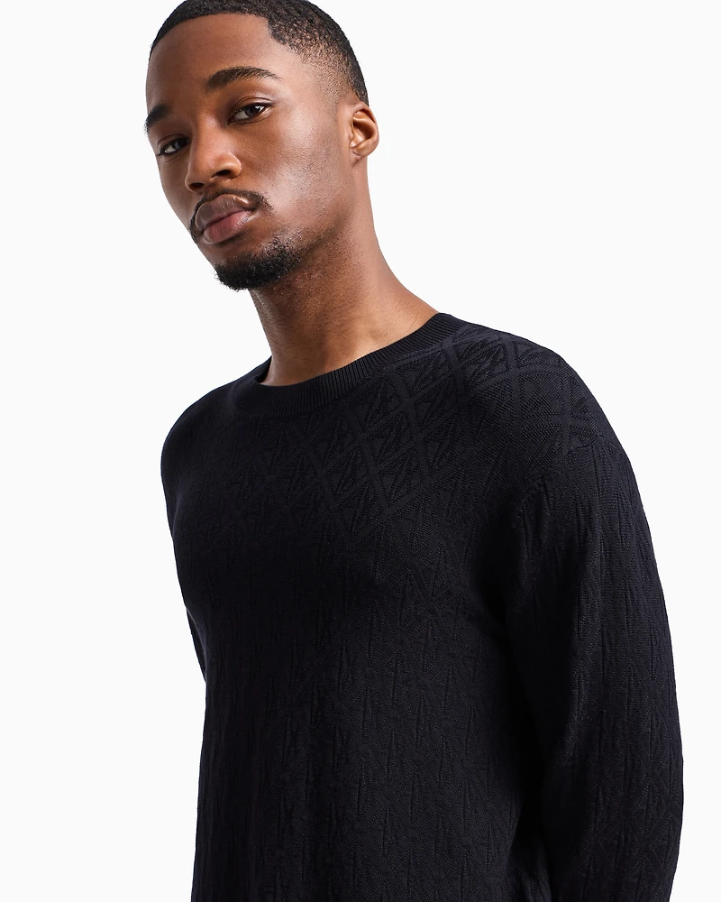 ASV Tone-on-tone Logo Crewneck Sweater