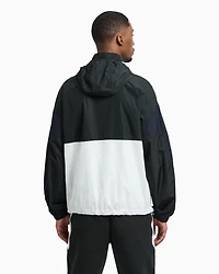 Color block windbreaker jacket with zip
