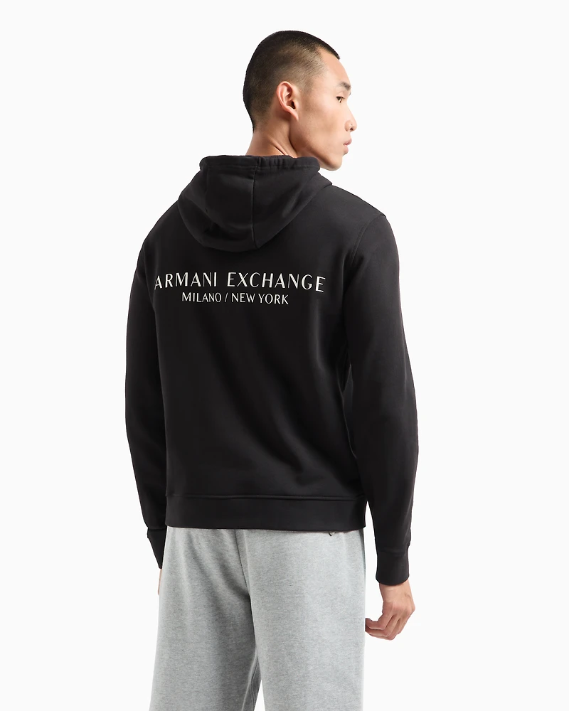 French Terry Cotton Hoodie with Logo