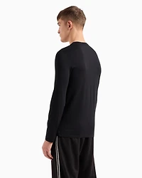 Pima Cotton Long Sleeve V-Neck T-Shirt