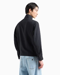Emporio Armani - Nylon seersucker blouson, Man, Navy Blue, Size:
