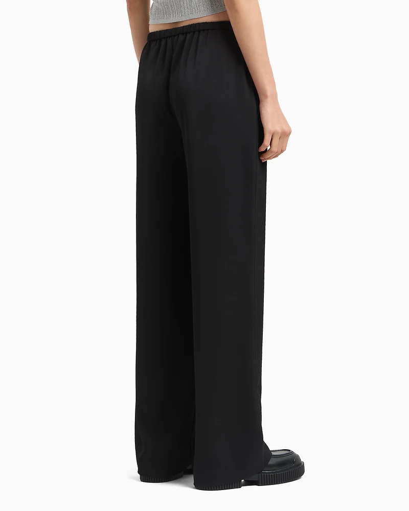 Palazzo trousers matte satin fabric